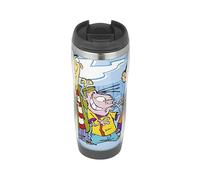 MUGMART Ed, EDD n Eddy 90s - Travel Mug, Thermal Insulated Cup for Hot and Cold Beverages Drinks - Retro Cartoon Gift for Fans of Classic Animated Series