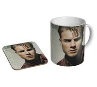 MUGMART Gary Barlow So Help Me God - Ceramic Coffee Mug + Coaster Gift Set - 90s Pop Icon