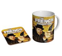 MUGMART Gene Hackman The French Connection - Ceramic Coffee Mug + Coaster Gift Set - Popeye Doyle 70s Crime Movie Gift