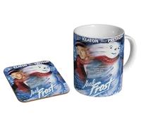 MUGMART Jack Frost Christmas Movie - Ceramic Coffee Mug + Coaster Gift Set - Michael Keaton 1998 Retro Holiday Film
