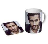 MUGMART Jake Gyllenhaal Face - Ceramic Coffee Mug + Coaster Gift Set