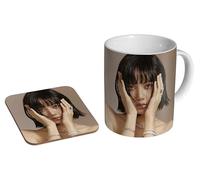 mugmart Lisa Blackpink - Ceramic Coffee Mug + Coaster Gift Set - Korean Pop Star