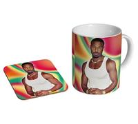 mugmart Michael B. Jordan Colourful - Ceramic Coffee Mug + Coaster Gift Set