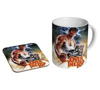 mugmart Over The Top Sylvester Stallone - Ceramic Coffee Mug + Coaster Gift Set - Sylvester Stallone 80s Action Movie