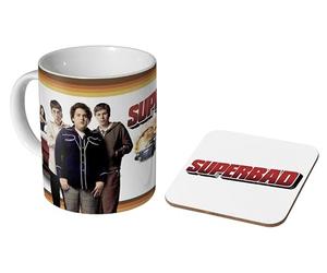 mugmart Superbad 2007 - Ceramic Coffee Mug + Coaster Gift Set - Jonah Hill Michael Cera McLovin Gift