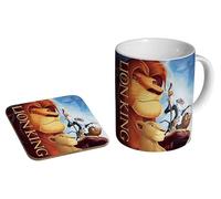 mugmart The Lion King Classic - Ceramic Coffee Mug + Coaster Gift Set - Pride Rock Scene