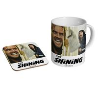 mugmart The Shining Jack Nicholson 1980 - Ceramic Coffee Mug + Coaster Gift Set - Iconic “Here’s Johnny” Classic Horror