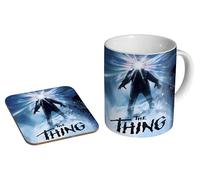 mugmart The Thing 1982 Sci-fi Horror - Ceramic Coffee Mug + Coaster Gift Set - Classic Alien Thriller Gift for Sci-Fi and Horror Movie Fans