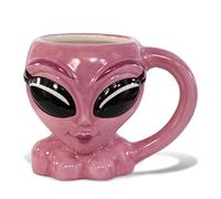 MUGNIV Novelty Pink Alien Mug - Cute Coffee Mugs for Women and Funny Coffee Mug for Men, Cool Ceramic Alien Coffee Mug Gift, Surprise Birthday Gift Novelty Coffee Mugs for Hot and Cold Drinks - 17 oz.
