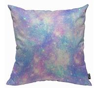 Mugod Fantasy Star Cushion Cover Throw Pillow Covers Pink Blue Magical Galaxy Star Outer Space Pillow Case for Men Women Decorative Home Sofa Chair Couch 45x45cm/18x18 Inch