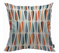 Mugod Mid-Century Modern Style Cushion Cover Throw Pillow Covers Drop Shapes in Tones Abstract Repeating Pillow Case for Men Women Decorative Home Sofa Chair Couch 45x45cm/18x18 Inch