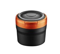 MUGONGWEI Car Ashtray, for Audi A1 2018-2023 Portable Smokeless Self Extinguishing Ash Tray LED,Light with Flip Lid Easy Clean Up Detachable Car Ashtray,Orange