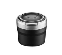 MUGONGWEI Car Ashtray, for Toyota Yaris Hybrid 2020-2024 Portable Smokeless Self Extinguishing Ash Tray LED,Light with Flip Lid Easy Clean Up Detachable Car Ashtray,Silver