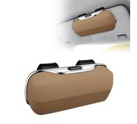 MUGONGWEI Car sun visor accessories,for Audi A4 2017-2021 glasses storage box, sunglasses clip hard shell car sun visor sunglasses box, car glasses box,Beige