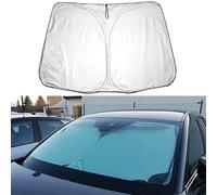 MUGONGWEI Car Windscreen Sun Shade for Toyota Estima 50 2012 2013 2014 2015 2016 2017 2018 2019 2020 2021 2022 2023 2024, Windscreen Shade,Car Front Window Visor Blocks UV Rays,Silver