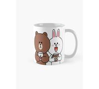 Mugs 11oz Cute brown bear cony bunny rabbit lovers Coffee Ceramic Mug Funny Anniversary Novelty Christmas Gift