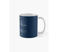 Mugs 11oz James Webb Space Telescope (Navy Blueprint) Coffee Ceramic Mug Funny Anniversary Novelty Christmas Gift