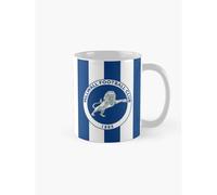 Mugs 11oz Millwall FC logo with stripes Coffee Ceramic Mug Funny Anniversary Novelty Christmas Gift