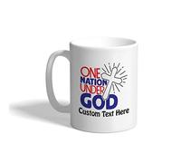 Mugs 4Th of July Us American 1 Nation God Us Porcelain Mug Milk 330ml | Drinking Cup Colorful Mug for Sister Love's day Anniversary Celebration