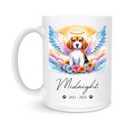 Mugs Angel Beagle 330Ml Cups Porcelain Durable Drinkware for Hot Chocolate Latte Café
