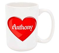 Mugs Anthony Heart Mug Sibling 2 PCS | Novelty Hot Chocolate Cups Funny Ceramic Mug Travel Birthday