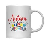 Mugs Autism is My Super Power Mug Mothers Day 2PCS/330ML | Novelty Drinking Cups Funny Coffee Cups Birthday Wedding
