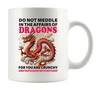 Mugs Do Not Meddle In The Affairs Of Dragons Mug Farewell 2PCS/330ML | Portable Coffee Cups Durable Tea Cup Special Moments Restaurants