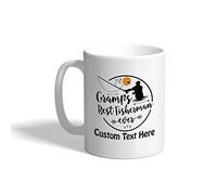 Mugs Fishing Fisherman Fish Cramps Best Ever Drinking Cup Birthdays 330ml | Ceramic Coffee Mug Unique Mug with Handles for Coffee Office Friends