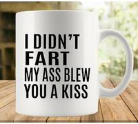 Mugs I Didn't Fart My Ass Blew You A Kiss Mug Wedding 2 PCS | Novelty Tea & Coffee Mugs Funny Tea Cup Christmas Sibling