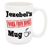 Mugs Jezebel's Work from Home Mug Mothers Day 2 PCS | Funny Coffee Cups Novelty Tea Cup Birthday Fans