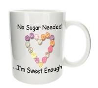 Mugs n Kisses I'm Sweet Enough Funny Romantic 11oz Ceramic Mug - Treat Republic Range - Mother's Day, Birthday, Christmas Office Tea Coffee Gift 11oz Ceramic Mug