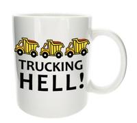 Mugs n Kisses Trucking Hell' Funny Office Tea Coffee Gift 11oz Ceramic Mug - Treat Republic Collection.