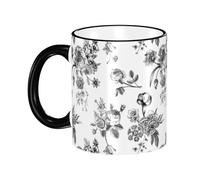 Mugs Roses Tulips 330Ml Cups Durable Ceramic Mug for Women Latte Cappuccino