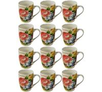 Mugs Set Coffee Tea Hot Chocolate Milk Tumbler Large Mugs for Multipurpose House Office Cafes Use Ideal for Gifting Tableware (Red&Blue 12pcs 310ml)