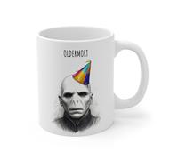 MugsByAly Oldermort Mug,Funny Birthday Party Hat Design, Novelty Gift