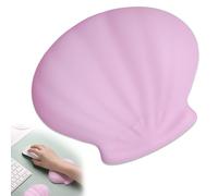 Mugtide Shell Wrist Rest, Wrist Rest for Keyboard and Mouse, Memory Foam Wrist Rest, Relieves Elbow Pain, Suitable for Computer and Laptop Armrests (Pink)