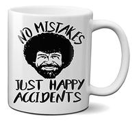 Mugtime (TM) - Bob Ross not Mistakes just Happy Accidents Funny Tea Coffee Mug Cup Ceramic 330ml 11oz