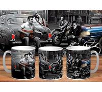 Mugtime (TM) - Elvis Presley James Dean Marilyn Monroe Cars Motorbike Modern Design Inspired Ceramic Coffee Tea Mug Cup 11oz 330ml