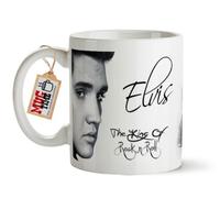 Mugtime (TM) - Elvis Presley - The King of Rock & Roll - Mug Cup - with Signature - 330ml Ceramic