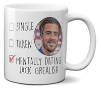 Mugtime TM - Jack Grealish English Footballer Mug Mentally Dating Coffee Cup Tea Funny Ceramic 11oz 320ml