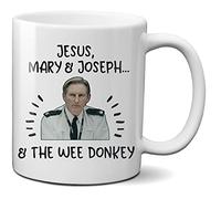 Mugtime (TM) - Jesus, Mary & Joseph and The Wee Donkey - Comical Phrase - Hastings Ceramic Mug Cup Ceramic 330ml 11oz