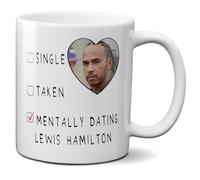 Mugtime TM - Lewis Hamilton F1 Mug Mentally Dating Coffee Cup Tea Funny Ceramic 11oz 320ml