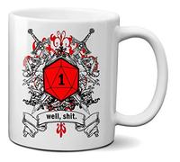 Mugtime (TM) - Well Shit DND Gift DM Dungeons and Dragons RPG Pathfinder Master Ceramic Mug Ceramic Coffee Tea Mug Cup 330ml 11oz