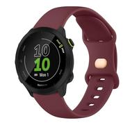 Mugust 20mm Soft Silicone Replacement Watch Band for Garmin Forerunner 55/645/245/Venu 2 SQ, Wine Red, One Size (6.3"-8.7")
