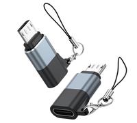 Mugust USB C Type Female to Micro USB Male Adapter 2Pack, Micro USB to USB C Data Transfer Adapter Compatible with Galaxy S7/S7 Edge,Nexus 5/6 (Black)
