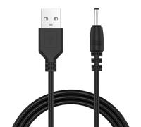 Mugust USB to DC 3.5mm Charger Cable for Fairywill, Dnsly, KIPOZI, Sboly, Vekkia, Gloridea Electric Toothbrush, Replacement Toothbrush Cord USB DC Charging Cord Cable (Black)