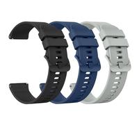 Mugust Veryfit Smart Watch Bands for IDW13 IDW16 IDW19 IDW26 IDW28 Smartwatch, 22mm Quick Release Silicone Replacement Band (Black+Navy Blue+Grey)