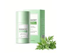 Mugwort Clay Mask Stick for Deep Pore Cleansing, Purifying Kaolin Face Stick for Blackhead Prone Skin, Hydrating Smoothing Mud Mask for Oil Control (1PC)