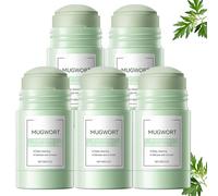 Mugwort Mud Mask Stick, Green Stick Mask, Improves Acne and Reduces Blackheads. Acne Removing Mugwort Mask Deeply Cleanses Pores, Controls Oil and Balances The Skin's Oil-water Balance (5PCS)