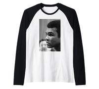 Muhammad Ali At Caesars Palace For Joe Bugner Boxing Match Raglan Baseball Tee